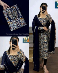 This full-length kurti traditional artistry with modern elegance summer outfit - L, Maroon