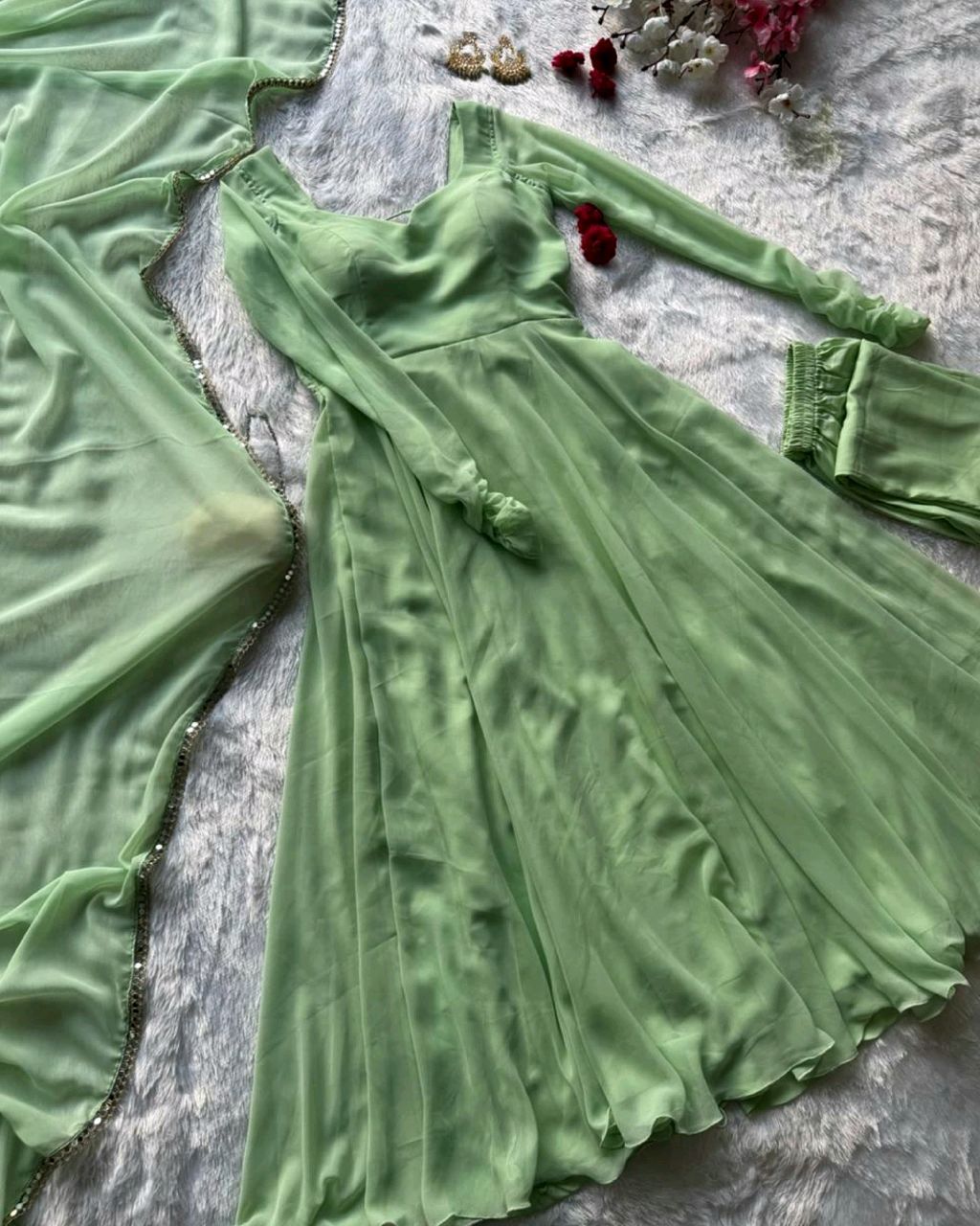 Gown With Dupatta - Be legend Collection