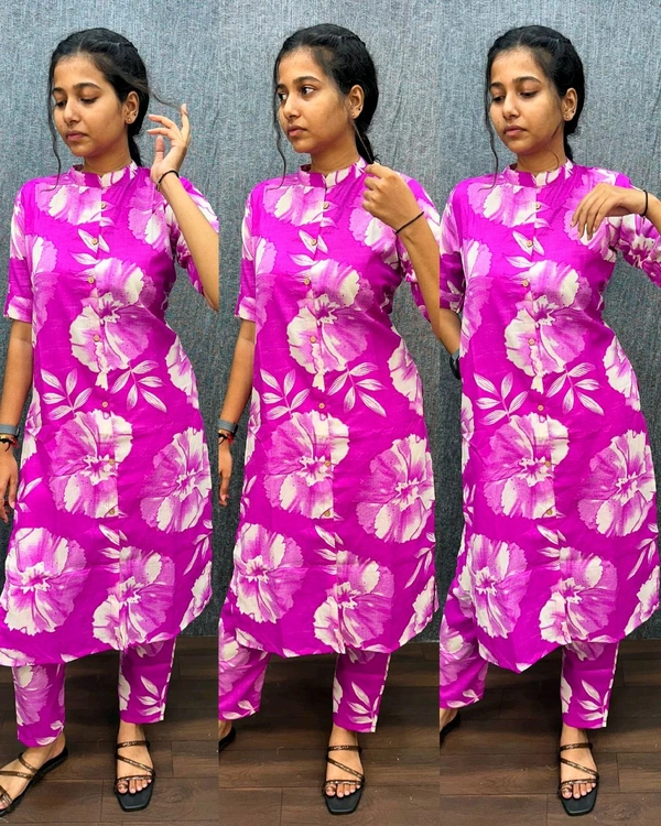 Trendy daily college & office wear Cotton Co-ord Set outfit relaxed & comfort fit - 3XL, Pink