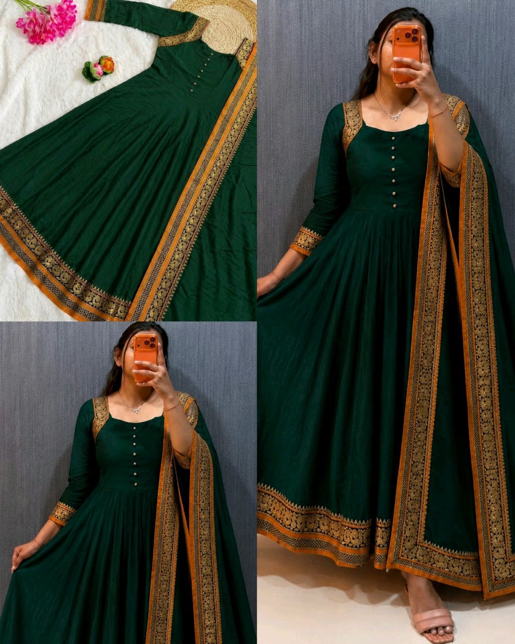 Gown With Dupatta - Be legend Collection