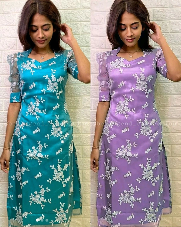 Stylish Kurtis - Aque Blue, L