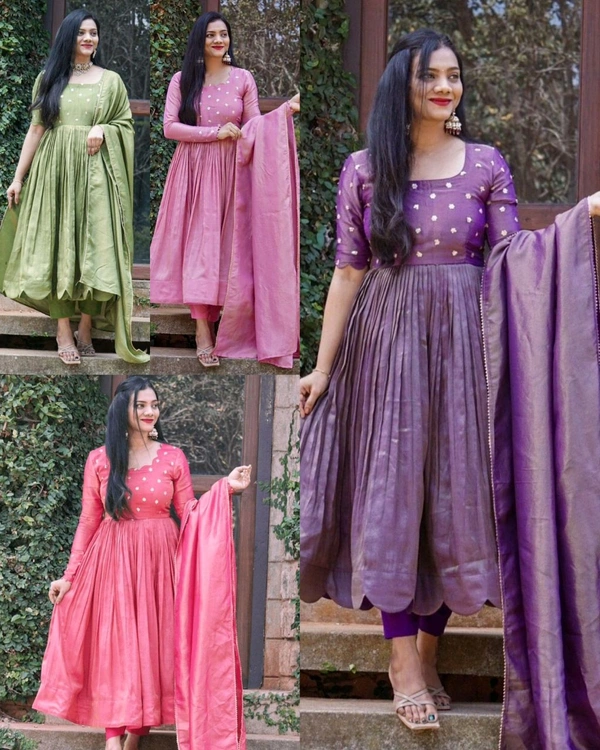 Elegance Festive Special  - L, Purple