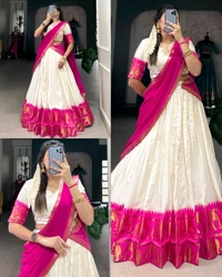 Trendy Beautiful Tradational Half Saree
- Ripe Plum