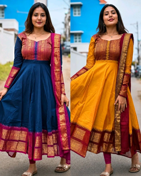 Gown With Dupatta - Be legend Collection