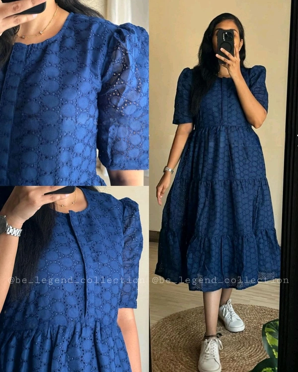 PREMIUM HEAVY cotton Gown - Blue, XL