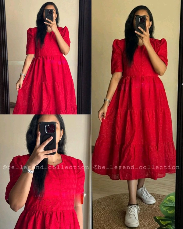 PREMIUM HEAVY cotton Gown - Red, 3XL