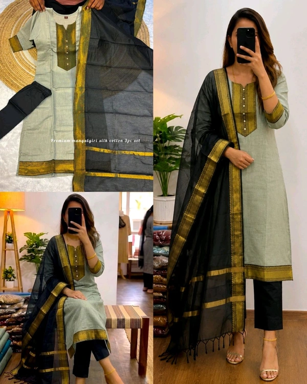 Launching 3piece set ethinicwear outfit🥰 - 3XL, Gray