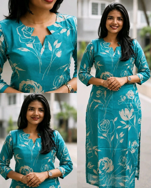 Trendy Printed New Pattern Design Kurti For Women - L