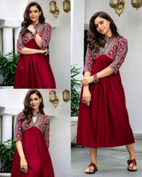 Trendy Stylish Beautiful Printed Anarkali Kurti for Women's Ethnic Wear Festive Fancy Wear Party Wear Gown
- 2XL, Pink