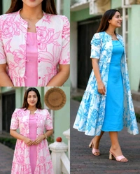 Stylish Party Wear Shrug with Inner
- 4XL, Sky Blue