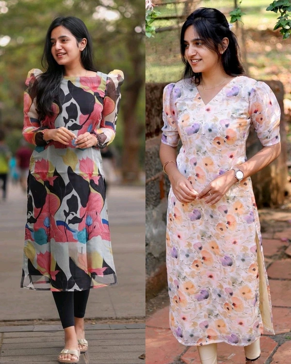 ELEGANT KURTI - White, 3XL