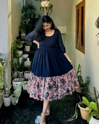 TRENDING SUMMER COLLECTION FROCK STYLE - Red, M