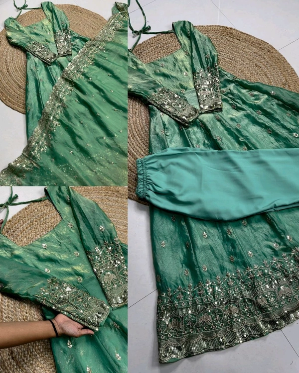 NEW Launching Designer Party Wear Look Collection - L, Jungle Mist