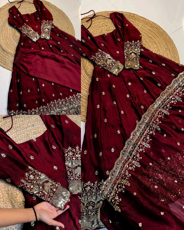NEW Launching Designer Party Wear Look Collection - XL, Maroon