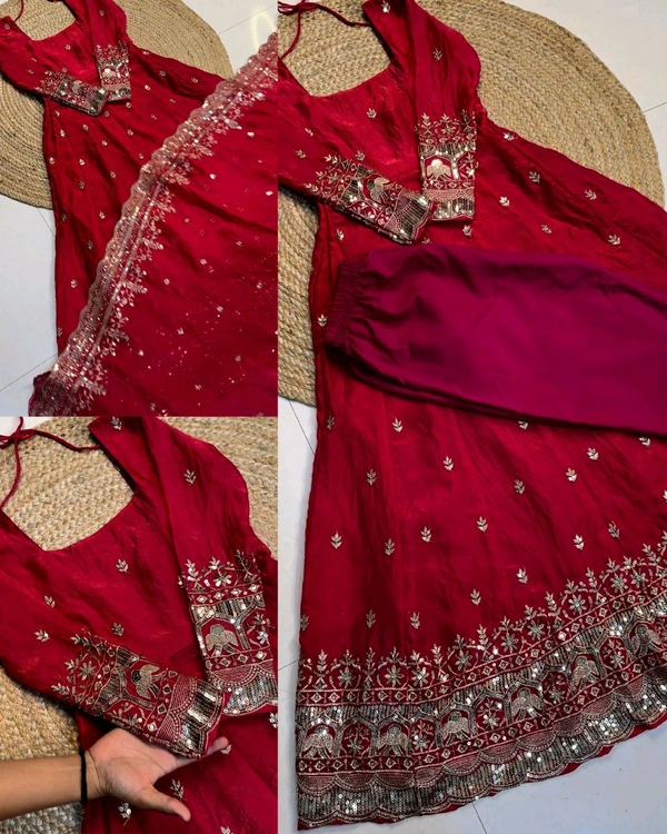 NEW Launching Designer Party Wear Look Collection - 2XL, Maroon