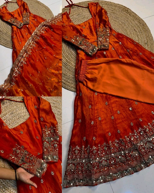 NEW Launching Designer Party Wear Look Collection - 2XL, Orange