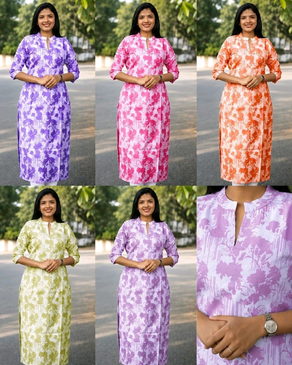 Elegant Daily Wear Kurti - L, 3rd Orange