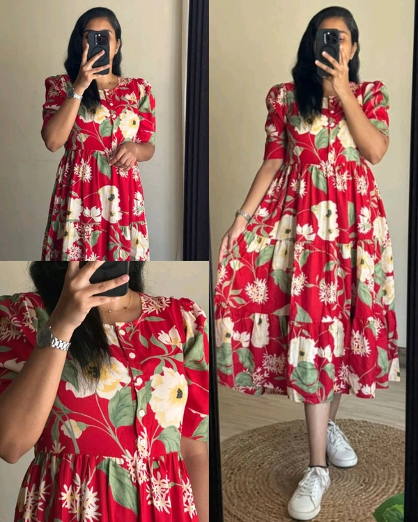 Summer New Beautiful printed Gown dress - M