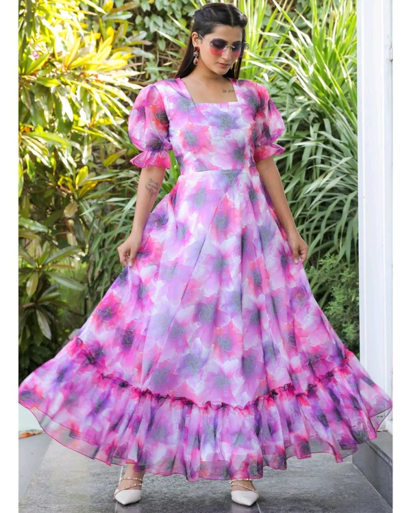 Premium gown for women party wear - S, Blush Pink