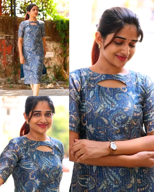New Chanderi Cotton Kurti - XL