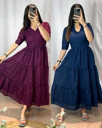 Elegance Summer Hakoba Maxi - 2XL, Wine