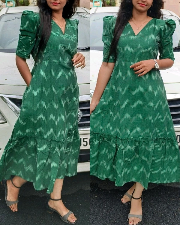Stylish Feeding Maternity Dress - S
