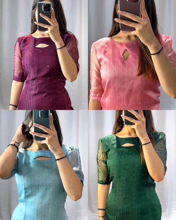 New Daily Wear Kurti  - L, Pink