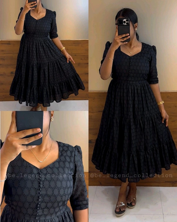 Hakoba 3 layer Midi Gown - S, Wine