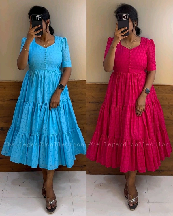 Hakoba 3 layer Midi Gown - S, Wine