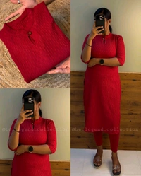 Trending Popcorn kurti - S, Navy Blue