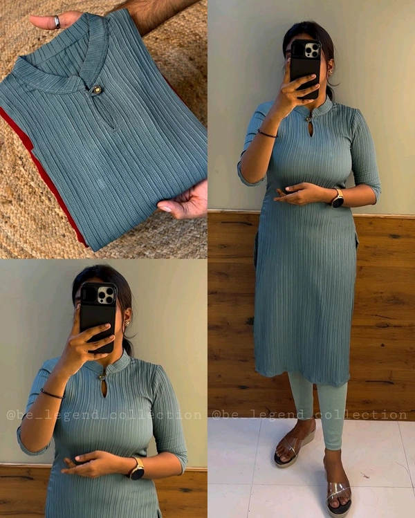 Trending Popcorn kurti - 3XL, Lemon Grass