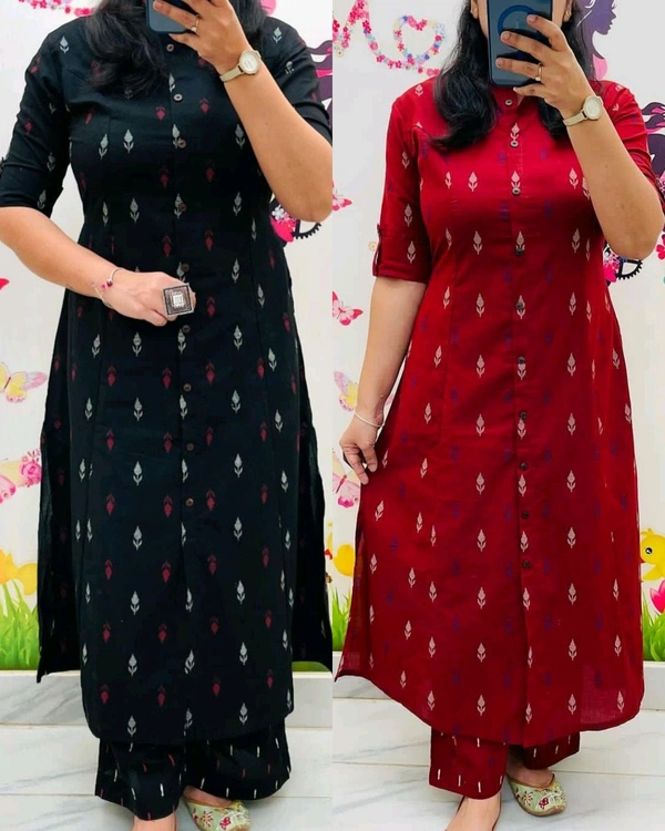 Launching Designer Co-Ords set in *Aline kurti pattern paired with Ankle length pant  - Red, XL
