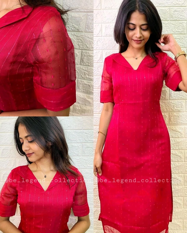 Launching Beautiful kurti For Women - Red, S