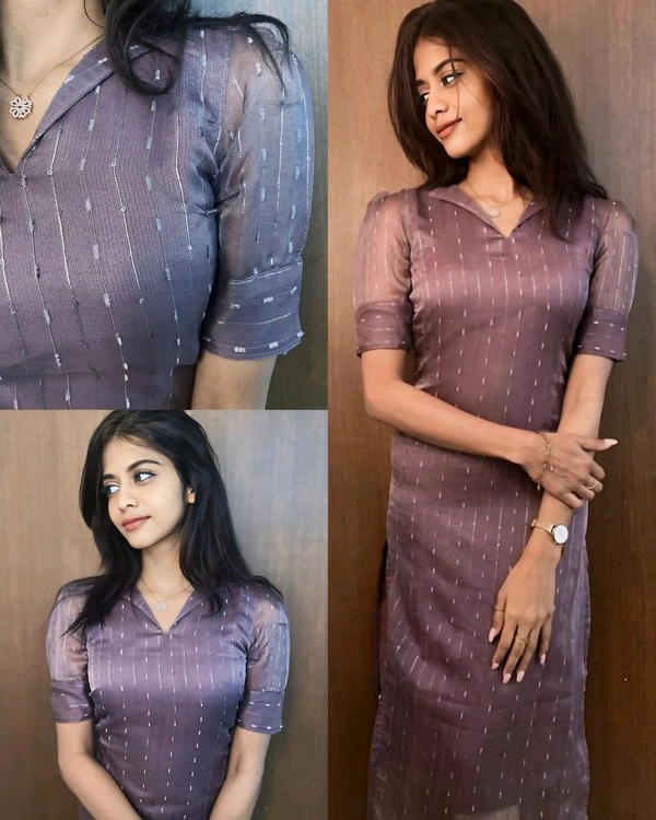 Launching Beautiful kurti For Women - Old Lavender, 2XL