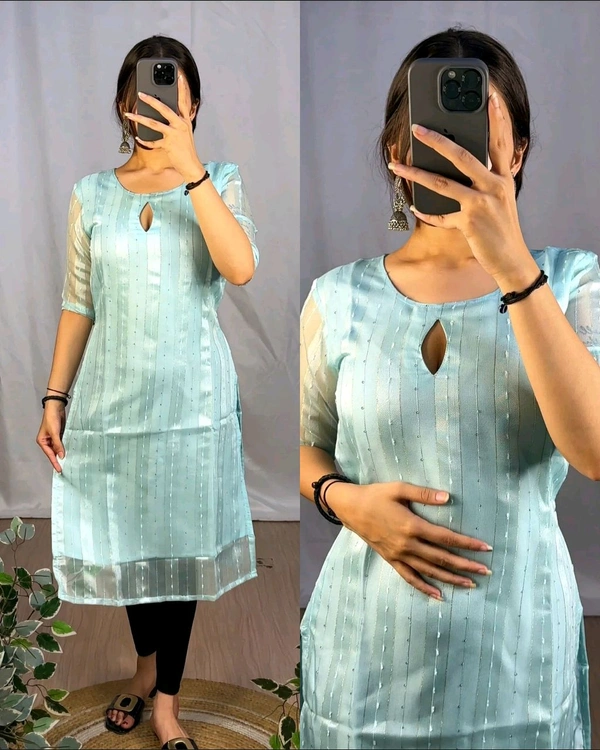 Launching Beautiful kurti - 2XL, Sky Blue
