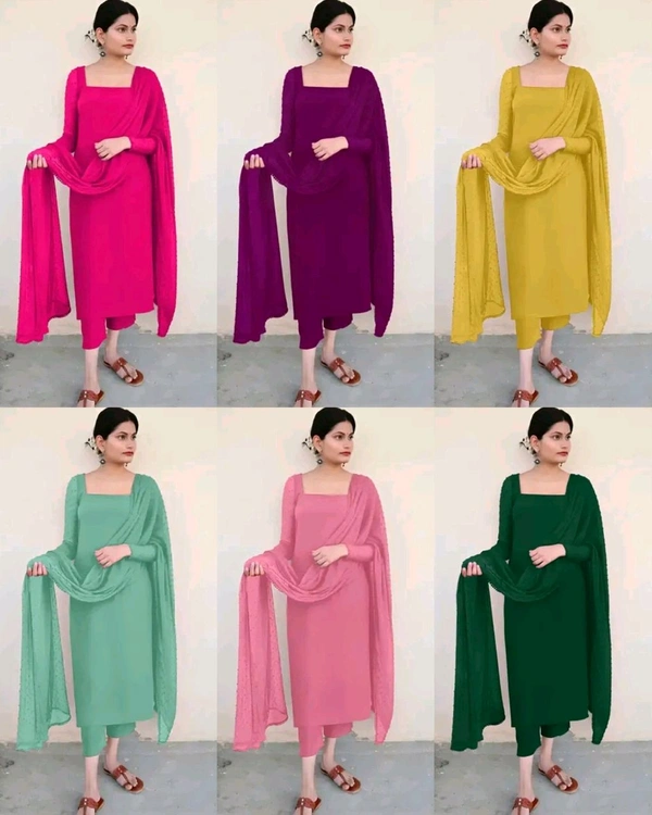Trendy Kurta Full Sets with New Colours - Yellow, XS