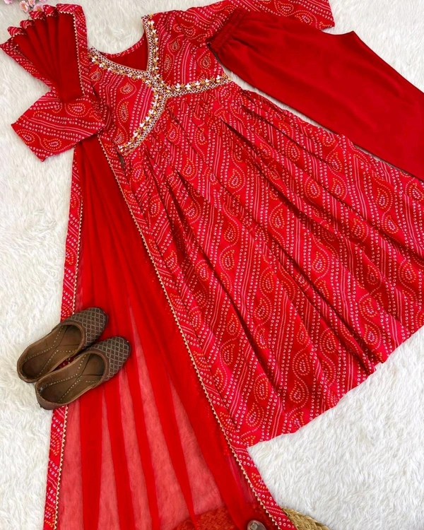 New Special Party wear Aliya cut Dresses  - M, Red