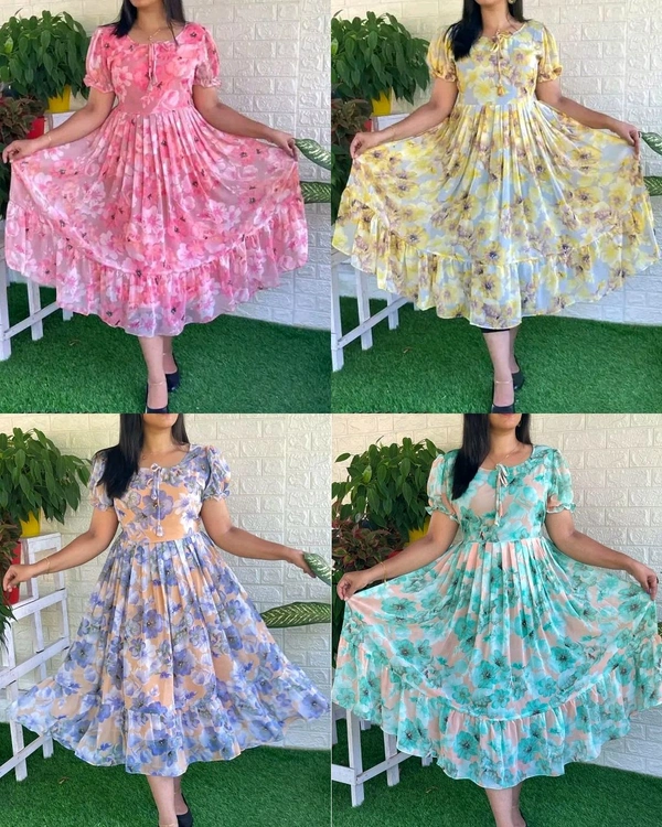 Urbane Latest Women Dresses - Yellow, S