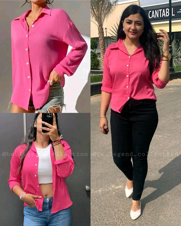Stylish Fashionable Women Shirts - Pink, S