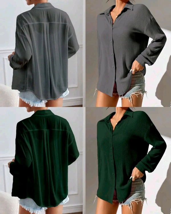 Stylish Fashionable Women Shirts - Green, XS