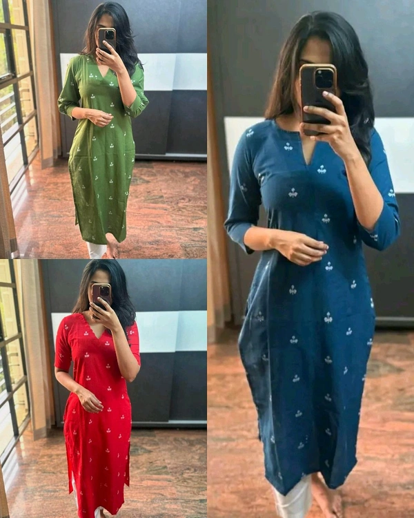 Trendy Attractive Kurtis - Red, 2XL