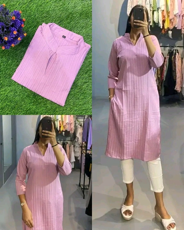 Popcorn New Kurti  - Pink, S