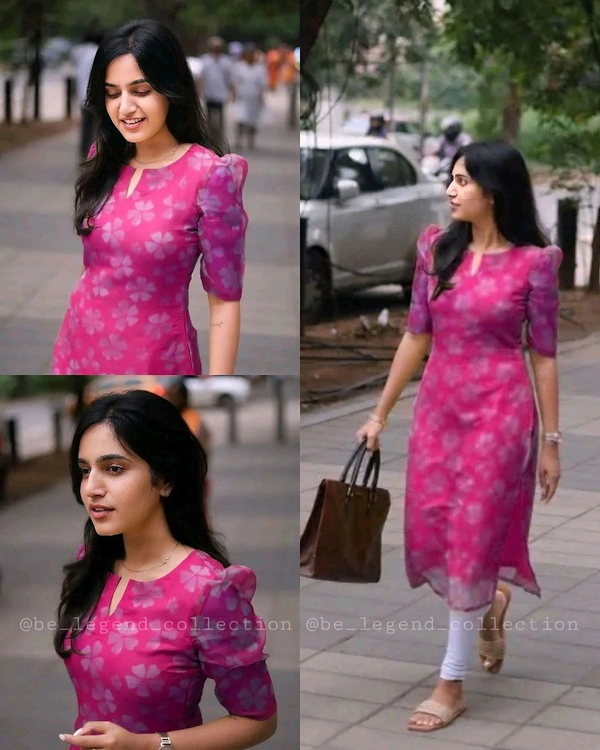Pretty Attractive Kurti  - Pink, L