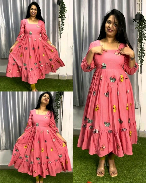 Stylish Butterfly Gown - XL