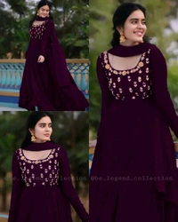 Trendy Wear Gown With Dupatta - Blue, S