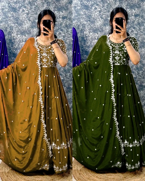 Trendy Festivel Lehenga - Yukon Gold, L