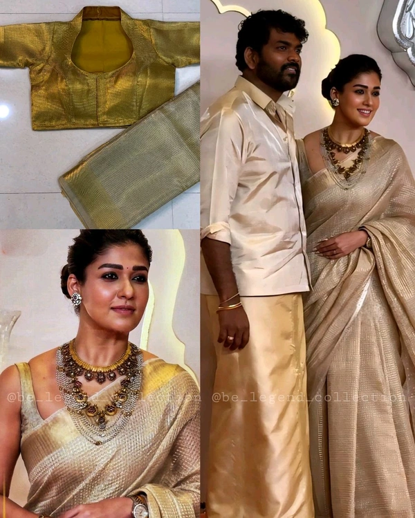 Ambani wedding Nayanthara mam Inspired saree - Unstitched