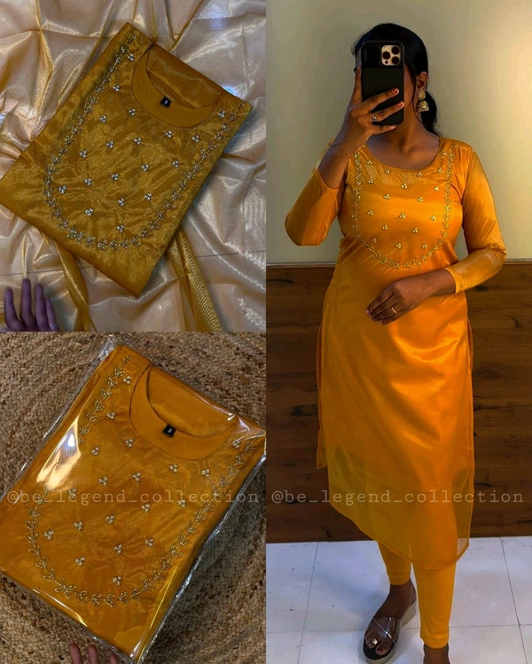 Trending Sparkle Handwork look for Festival Wear - Yellow, L