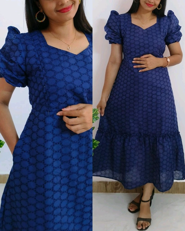 Hakoba Feeding Maternity - Blue, M