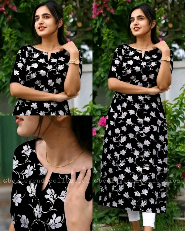 Office & College Wear KURTIS - Black, XL